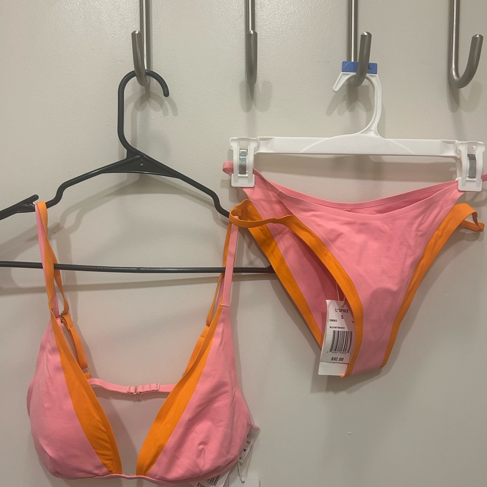 NEW NEVER WORN L*Space Pink and Orange Bikini
